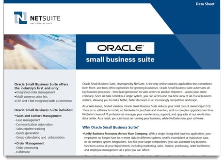 Oracle Small Business Suite shd
